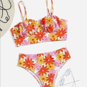 Brand New Romwe Floral Print Bikini